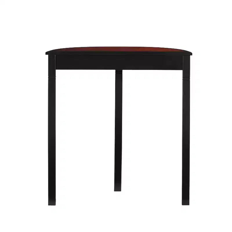 Traditional Wood Demi Lune Console Table Black Cherry