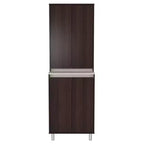 4 Door Breakroom Cabinet Espresso/Amber Gray