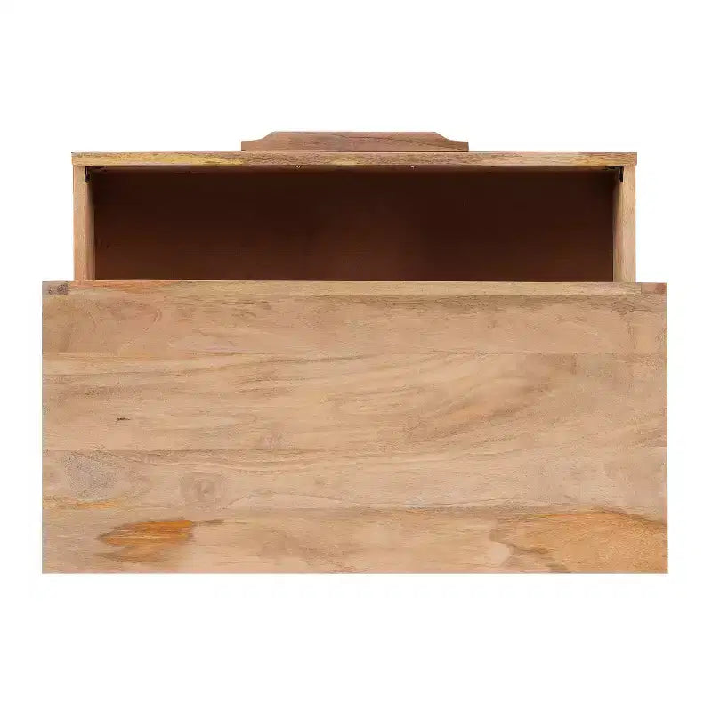 Transitional 3 Natural Cane Drawers Cabinet with Gold Metal Base