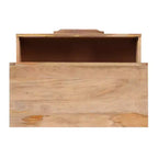 Transitional 3 Natural Cane Drawers Cabinet with Gold Metal Base
