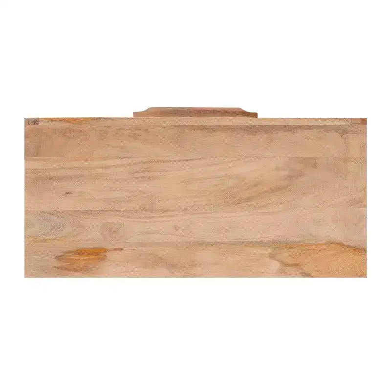 Transitional 3 Natural Cane Drawers Cabinet with Gold Metal Base