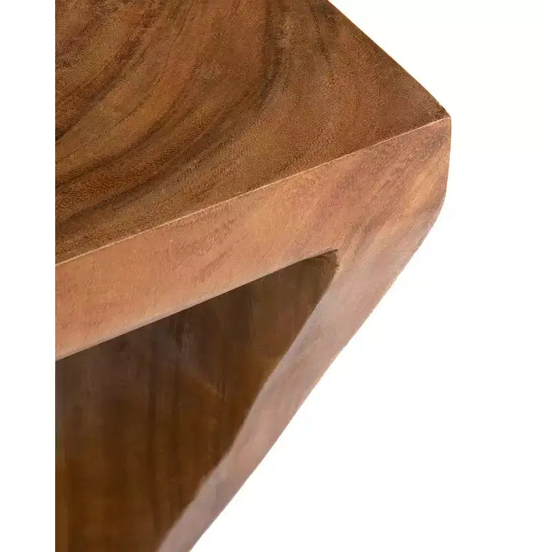 Side Table Natural - : Coastal Beach Style, No Assembly, Wood Frame & Top, 24" Height
