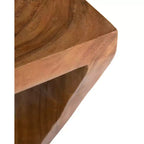Side Table Natural - : Coastal Beach Style, No Assembly, Wood Frame & Top, 24" Height