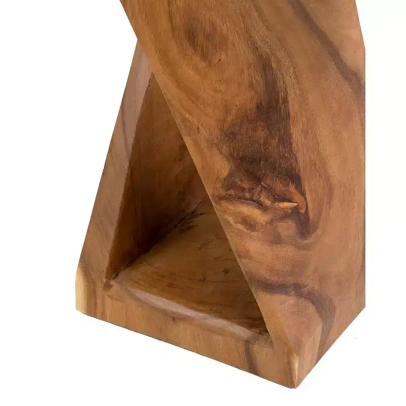 Side Table Natural - : Coastal Beach Style, No Assembly, Wood Frame & Top, 24" Height
