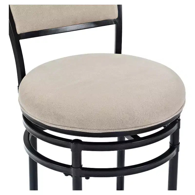 Swivel Barstool Black with Cushion