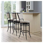 Swivel Barstool Black with Cushion