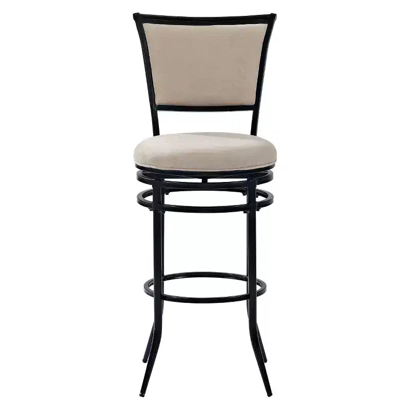 Swivel Barstool Black with Cushion