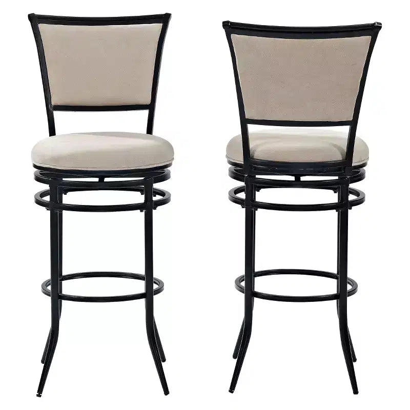 Swivel Barstool Black with Cushion