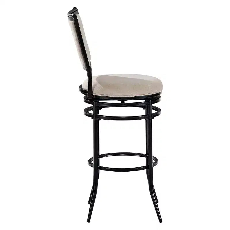 Swivel Barstool Black with Cushion