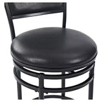 Swivel Barstool Black with Cushion