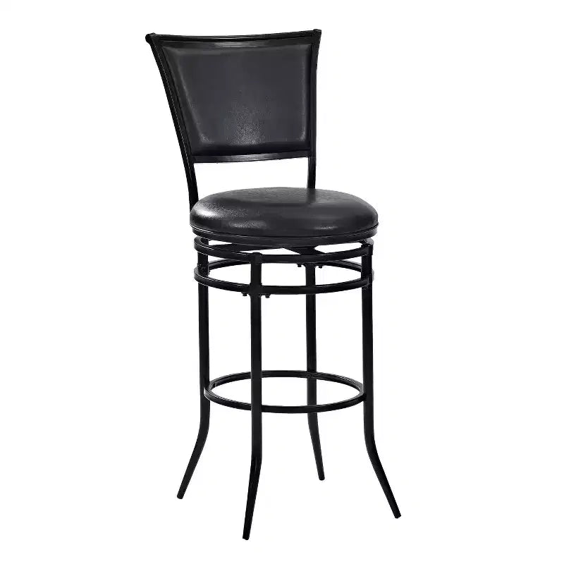 Swivel Barstool Black with Cushion
