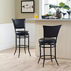Swivel Barstool Black with Cushion
