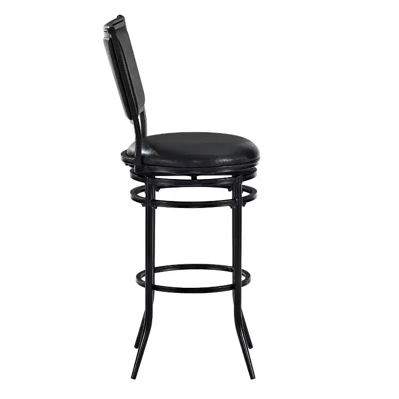 Swivel Barstool Black with Cushion
