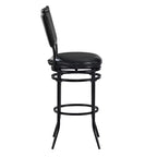 Swivel Barstool Black with Cushion