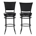 Rachel Swivel Barstool Black with Cushion - Crosley