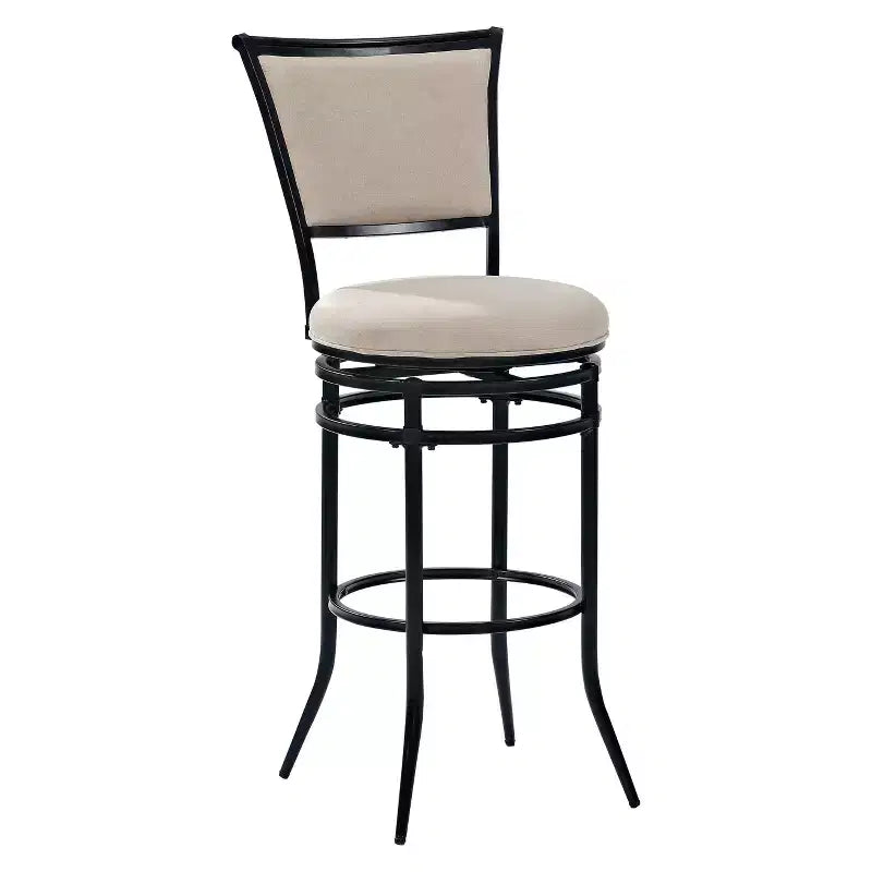 Swivel Barstool Black with Cushion