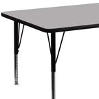 30''W x 72''L Rectangular Thermal Laminate Activity Table - Height Adjustable Short Legs