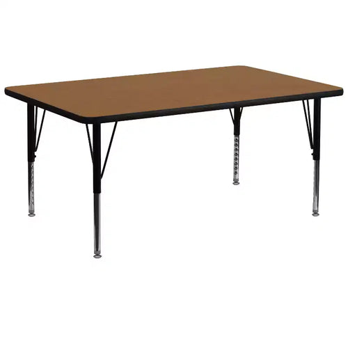 Flash Furniture 30''W x 72''L Rectangular Thermal Laminate Activity Table - Height Adjustable Short Legs