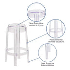 25.75'' High Transparent Counter Height Stool