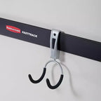 48 Inch Horizontal Wall Storage Rail & Hanging Garage Hook (6 Pack)