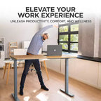27 Electric Standing Desk with Adjustability Natural Bamboo