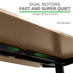 27 Electric Standing Desk with Adjustability Natural Bamboo