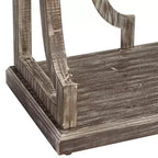 Farmhouse Rustic Chestnut Wood Console Table 64 x 15 with Bookshelf Brown 3-Tier for Living Room Bedroom Bedside House